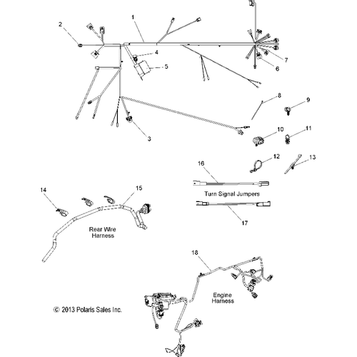 Electrical, Wire Harnesses - 2014 Victory Highball All Options - V14Wb36 Schematic 2172 OEM Schematic