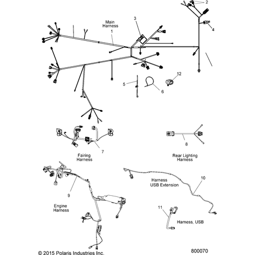 Electrical, Wire Harnesses - 2016 Victory Magnum/Magnum X-1 All Options Schematic 1057 OEM Schematic
