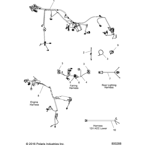 Electrical, Wire Harnesses - 2017 Victory Cross Country/Touring All Options Schematic 44 OEM Schematic