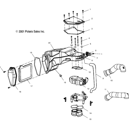 Engine, Air Box - 2000 Victory Standard Cruiser - V00Cb15Le Schematic 8398 OEM Schematic