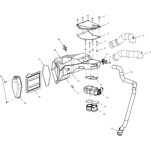 Engine, Air Box - 2002 Victory Deluxe Cruiser All Options - V02Cd16 Schematic 5831 OEM Schematic