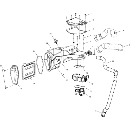 Engine, Air Box - 2002 Victory Deluxe Touring Cruiser All Options - V02Td16 Schematic 5881 OEM Schematic