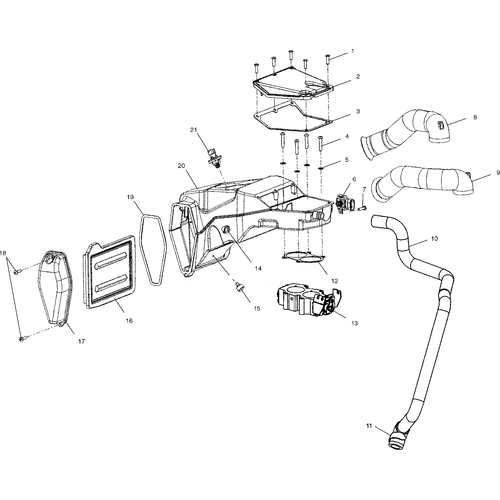 Engine, Air Box - 2003 Victory Ca Touring Cruiser All Options - V03Tb16 Schematic 5733 OEM Schematic