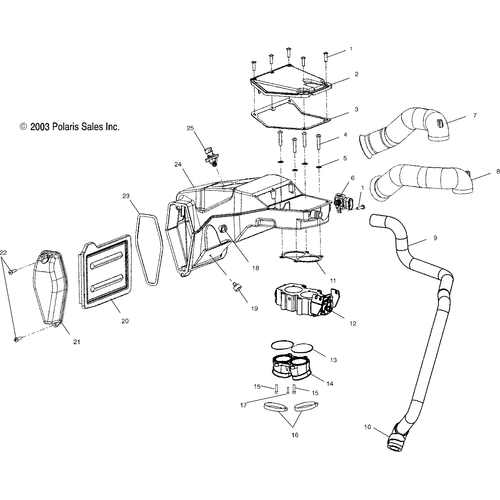 Engine, Air Box - 2004 Victory Ca Touring Cruiser All Options - V04Tb16 Schematic 5527 OEM Schematic