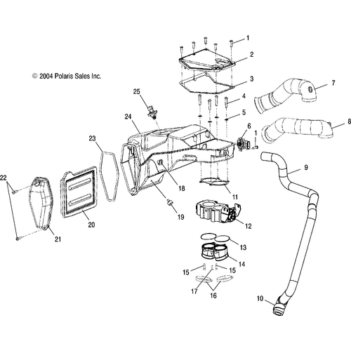 Engine, Air Box - 2005 Victory Vegas - V05Ab16/Ec16/Gb16 Schematic 5471 OEM Schematic