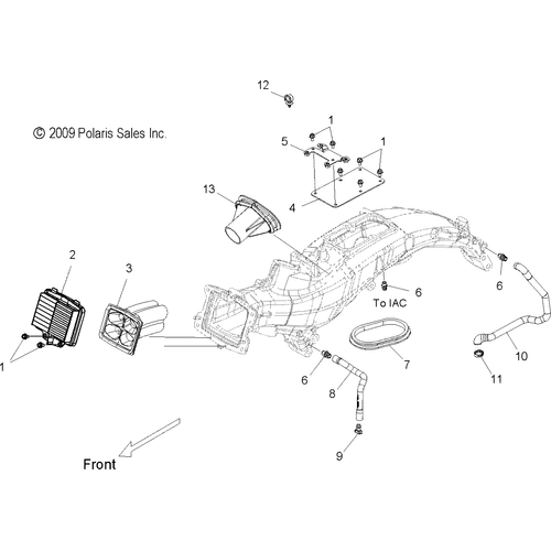 Engine, Air Intake - 2016 Victory Vision All Options Schematic 1188 OEM Schematic