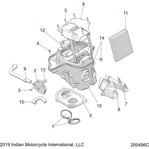 Engine, Air Intake - 2020 Indian Ftr 1200 Rally Schematic-24459 OEM Schematic