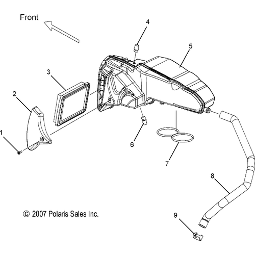 Engine, Air Intake System - 2008 Victory Vegas/Vegas 8 Ball/Vegas Low All Options - V08Ab26/Gb26/Lb26 Schematic 4746 OEM Schematic