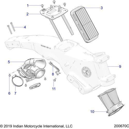 Engine, Air Intake System All Options - 2020 Indian Challenger Base/Limited Schematic-25273 OEM Schematic