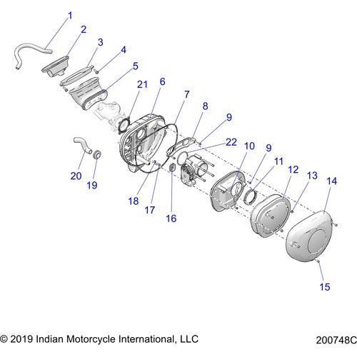 Engine, Air Intake System All Options - 2021 Indian Chieftain Standard 116 Schematic-22953 OEM Schematic