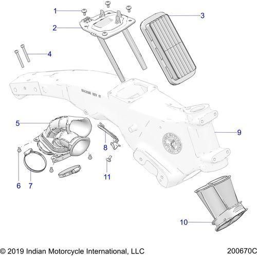 Engine, Air Intake System All Options - 2022 Indian Challenger Elite Schematic-22090 OEM Schematic