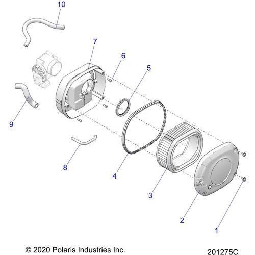 Engine, Air Intake System All Options - 2022 Indian Chief 111 Schematic-21875 OEM Schematic
