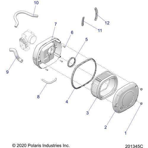 Engine, Air Intake System All Options - 2022 Indian Chief Dark Horse 116 Schematic-21688 OEM Schematic