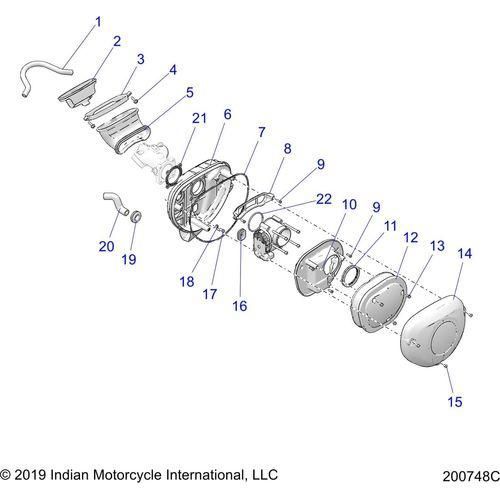 Engine, Air Intake System All Options - 2022 Indian Springfield 116 Schematic-20208 OEM Schematic
