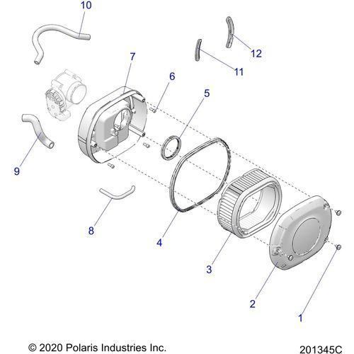 Engine, Air Intake System All Options - 2022 Indian Super Chief Limited 116 Schematic-20043 OEM Schematic