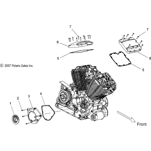 Off Road Express OEM Schematic Engine, Cam And Valve Covers - 2010 Victory Vision Tour Premium/Ness/8 Ball All Options - V10Sd36/Sc36/Vb36 Schematic 4205