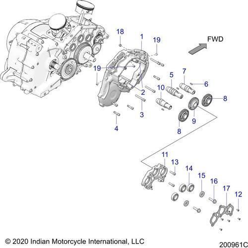 Engine, Cam Shafts & Gears All Options - 2022 Indian Springfield 116 Schematic-20251 OEM Schematic