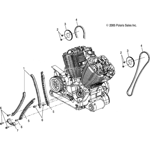 Engine, Camchain - 2006 Victory Victory Hammer All Options - V06Hb26 Schematic 5219 OEM Schematic