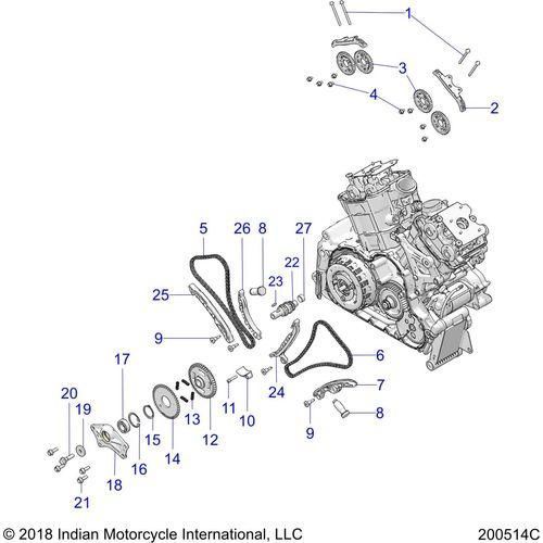 Engine, Case Asm - 2019 Indian Ftr 1200 Schematic-25766 OEM Schematic