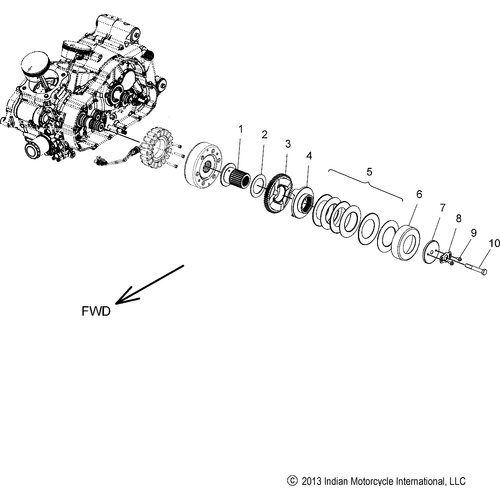 Engine, Compensator Asm. All Options - 2014 Indian Chief Classic/Chief Vintage/Chieftain Schematic-28308 OEM Schematic