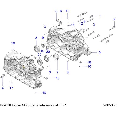 Engine, Cooling - 2019 Indian Ftr 1200 Schematic-25735 OEM Schematic