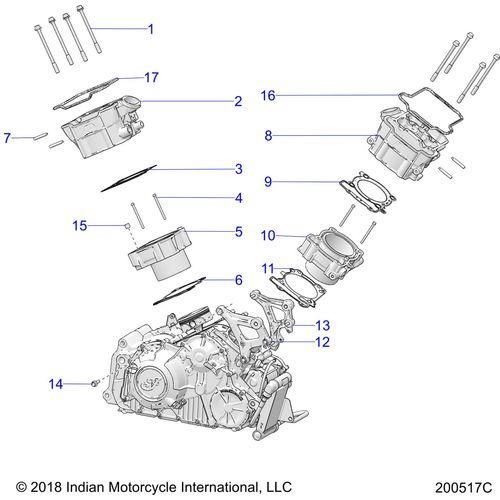 Engine, Cooling - 2019 Indian Ftr 1200 Rally Le Schematic-25682 OEM Schematic