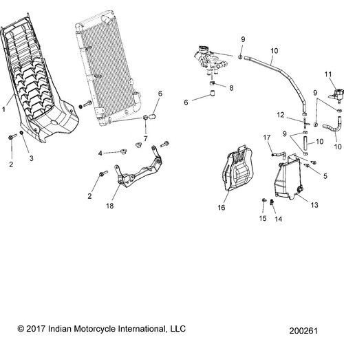 Engine, Cooling Asm. All Options - 2018 Indian Scout Bobber Schematic-26338 OEM Schematic