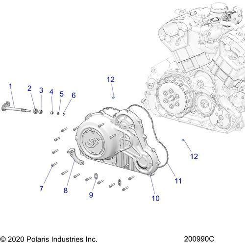 Engine, Cover Asm., Primary Drive All Options - 2022 Indian Scout Rogue Sixty Schematic-20443 OEM Schematic