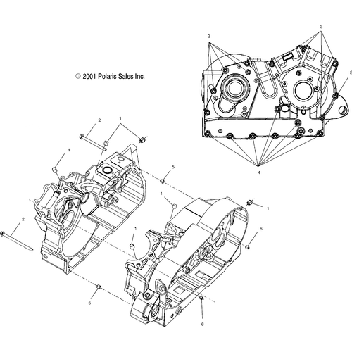 Engine, Crankcase - 1999 Victory Standard Cruiser - V99Cb15Lbz Schematic 8772 OEM Schematic