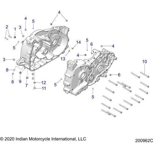 Engine, Crankcase - 2022 Indian Springfield Dark Horse Schematic-20182 OEM Schematic