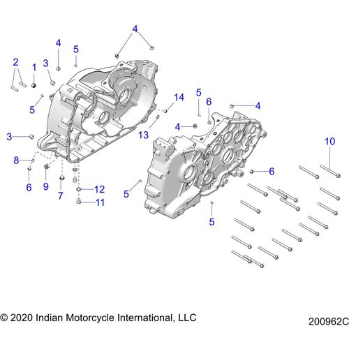 Engine, Crankcase All Options - 2021 Indian Chief Vintage Premium 116 Schematic-23368 OEM Schematic