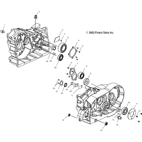 Engine, Crankcase Bearings - 2004 Victory Ca Touring Cruiser All Options - V04Tb16 Schematic 5531 OEM Schematic