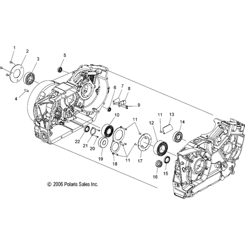 Engine, Crankcase Bearings - 2010 Victory Vision Tour Premium/Ness/8 Ball All Options - V10Sd36/Sc36/Vb36 Schematic 4208 OEM Schematic