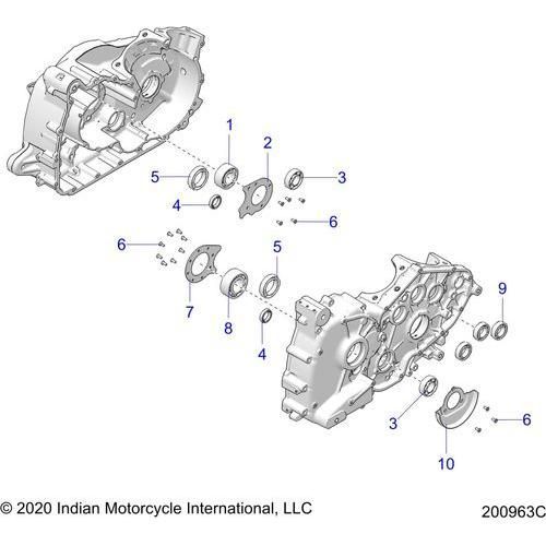 Engine, Crankcase Bearings All Options - 2022 Indian Springfield 111 Schematic-20323 OEM Schematic