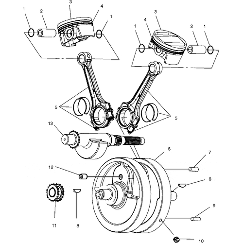 Engine, Crankshaft - 2000 Victory Sport Cruiser - V00Cs15Cc Schematic 7781 OEM Schematic