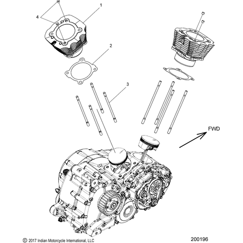 Engine, Cylinder All Options - 2018 Indian Springfield Schematic-26260 OEM Schematic