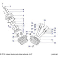 Engine, Cylinder And Cylinder Head Mntg - 2019 Indian Ftr 1200 Rally Le