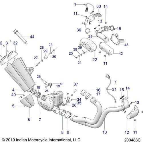 Engine, Cylinder Head Asm - 2019 Indian Ftr 1200 Rally Le Schematic-25678 OEM Schematic