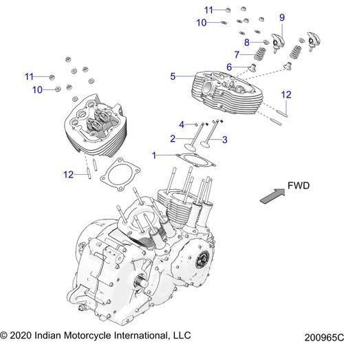 Engine, Cylinder N22tkdbb All Options - 2022 Indian Roadmaster Dark Horse Schematic-20850 OEM Schematic