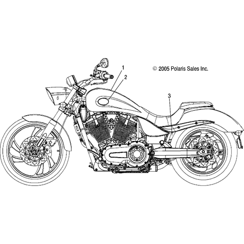 Engine, Decals - 2006 Victory Vegas Jackpot All Options - V06Xb26 Schematic 5173 OEM Schematic