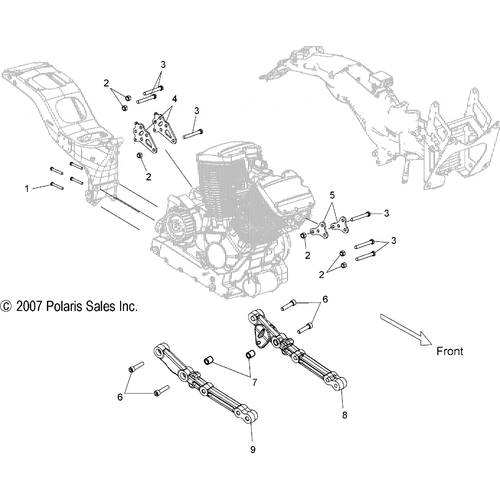 Engine, Engine Mounting - 2008 Victory Vision All Options - V08Sb36/Sd36 Schematic 4822 OEM Schematic
