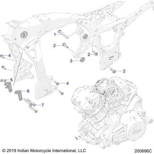 Engine, Engine Mounting All Options - 2022 Indian Pursuit Dark Horse / Dark Horse Premium Schematic-21089 OEM Schematic