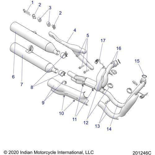 Engine, Exhaust All Options - 2022 Indian Chief 111 Schematic-21843 OEM Schematic