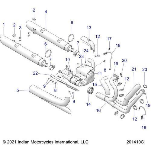 Engine, Exhaust All Options - 2022 Indian Pursuit Limited / Limited Premium Schematic-20967 OEM Schematic