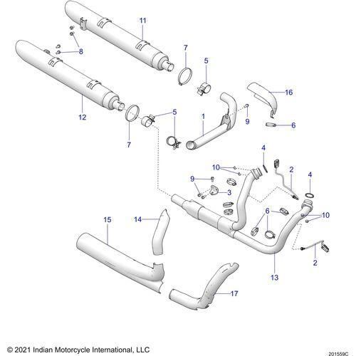 Engine, Exhaust All Options - 2022 Indian Springfield 111 Schematic-20327 OEM Schematic