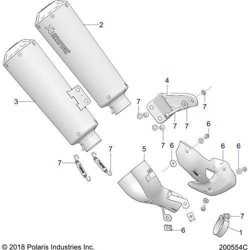 Engine, Exhaust Asm - 2019 Indian Ftr 1200 Rally Le Schematic-25679 OEM Schematic