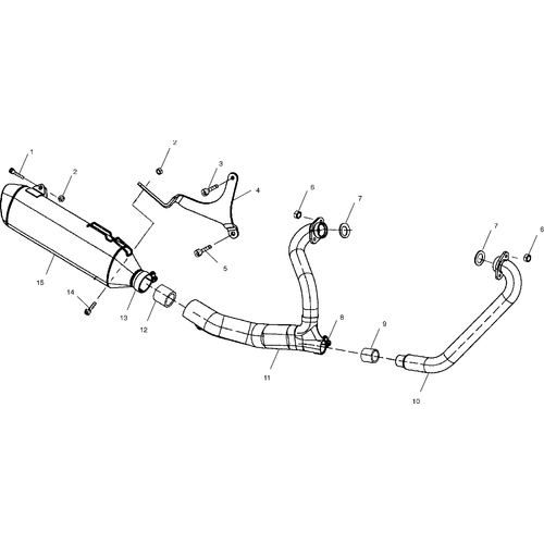 Engine, Exhaust System - 2000 Victory Sport Cruiser - V00Cs15Ce Schematic 7866 OEM Schematic