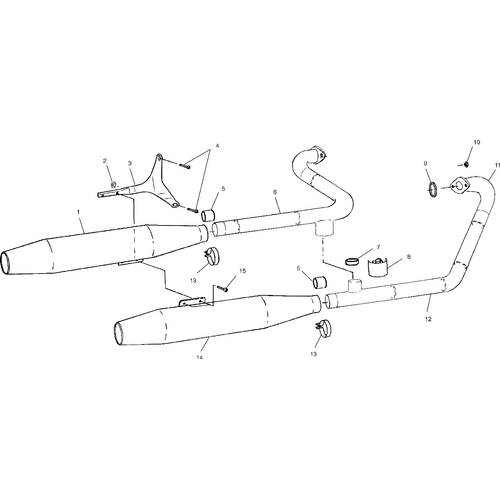 Engine, Exhaust System - 2001 Victory Deluxe Cruiser - V01Cd15Cc Schematic 6602 OEM Schematic
