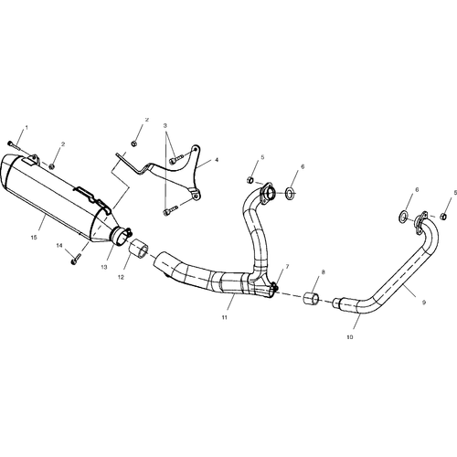 Engine, Exhaust System - 2001 Victory Sportcruiser - V01Cs15De Schematic 7124 OEM Schematic