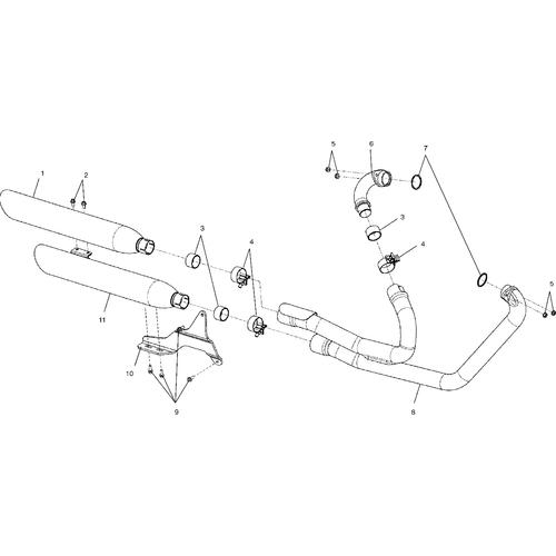 Engine, Exhaust System - 2003 Victory Ca Classic Cruiser All Options - V03Cb16 Schematic 5692 OEM Schematic